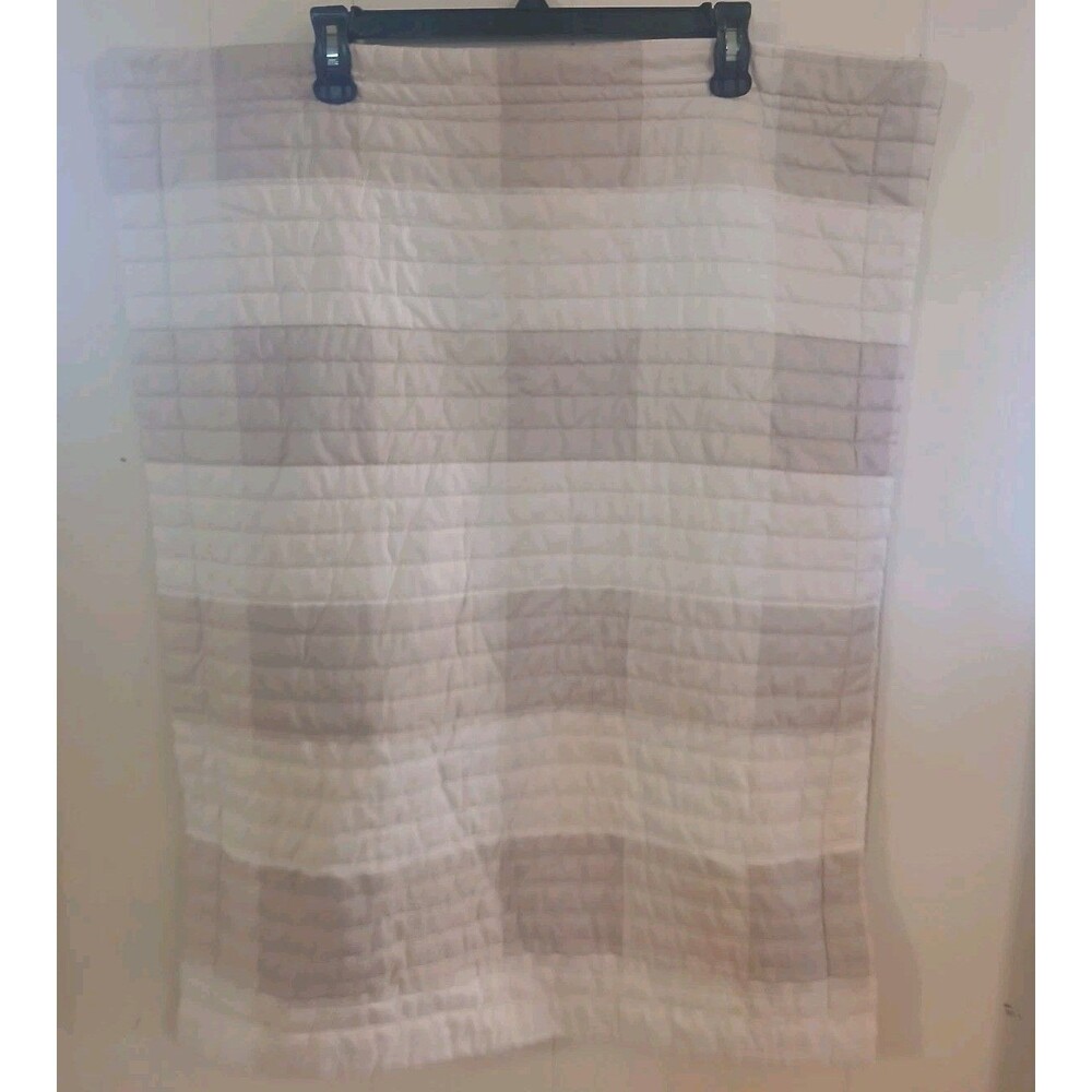 Truly Soft Standard Pillow Shams Set of 2 Brown/Cream Checkered Quilted